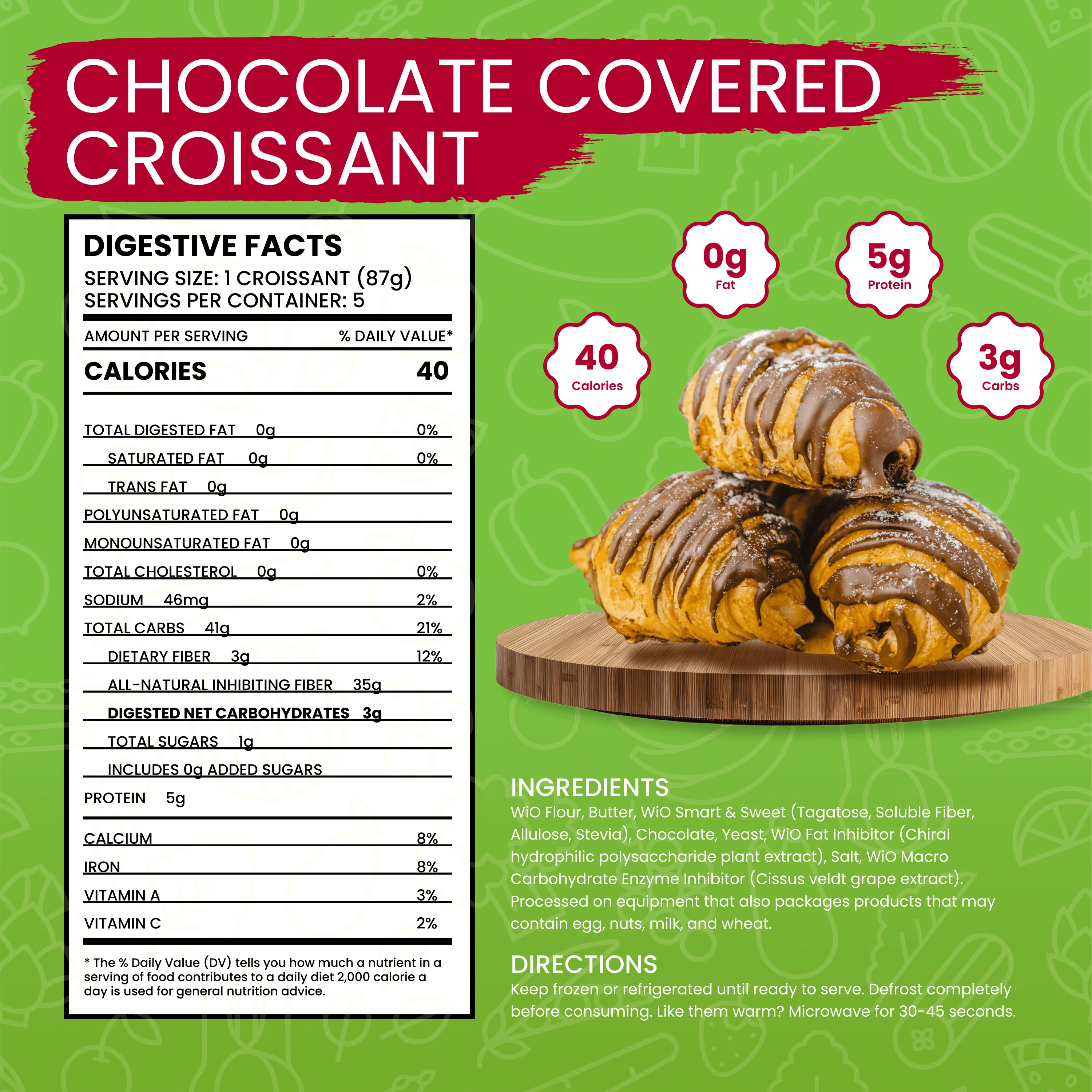 WiO Chocolate Covered Croissants (5-Pack) - Image 5